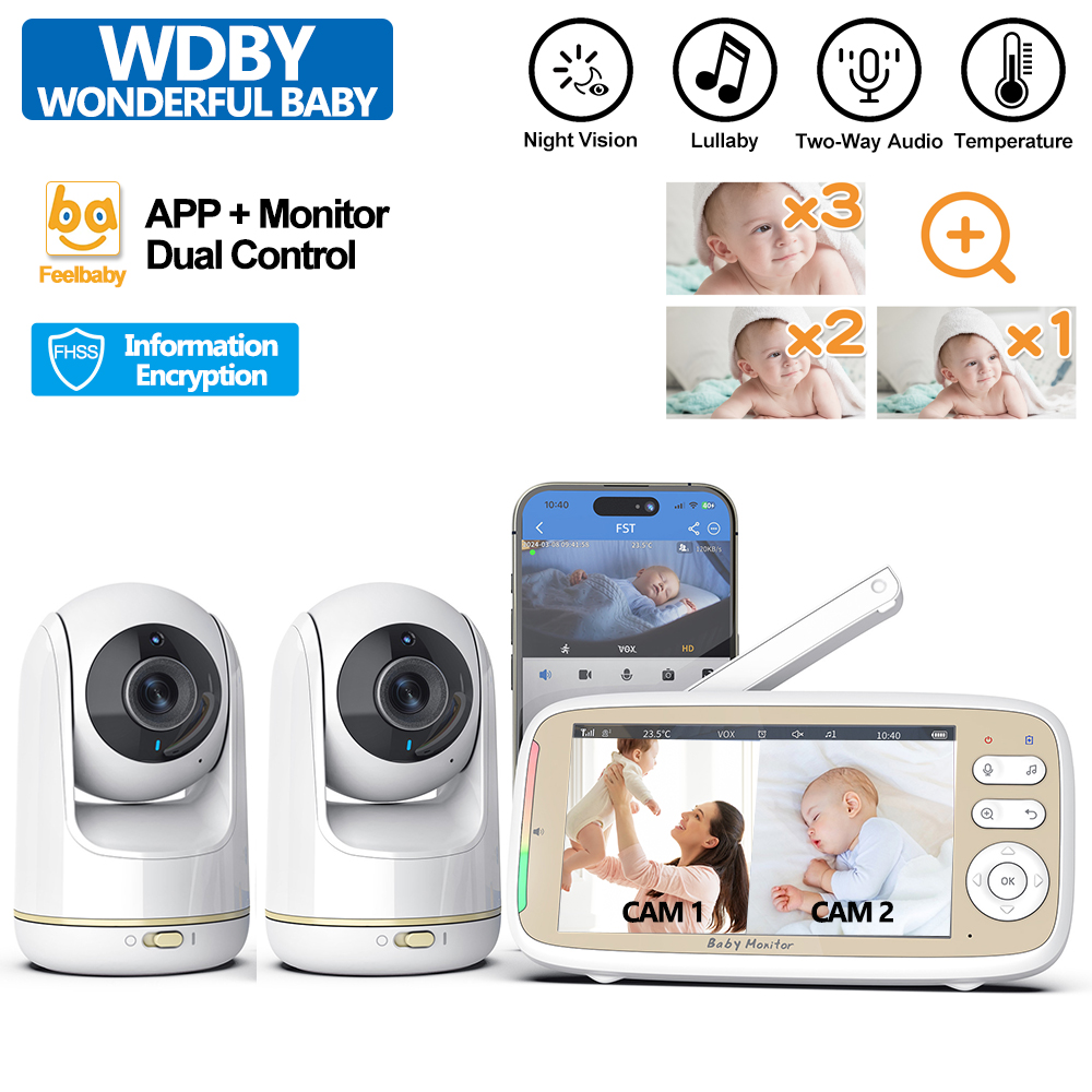 Audio Music Videos - VB803 PRO 베이비 모니터, 2pcs 줌