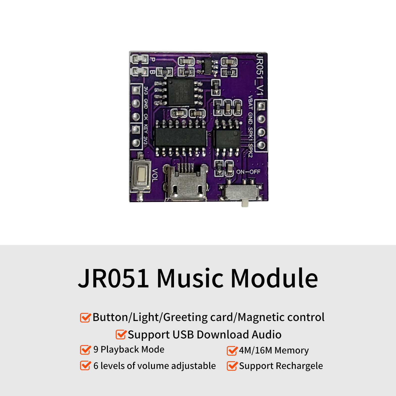 Audio Music To Download - 음악 사운드 모듈 USB 다운로드 내장