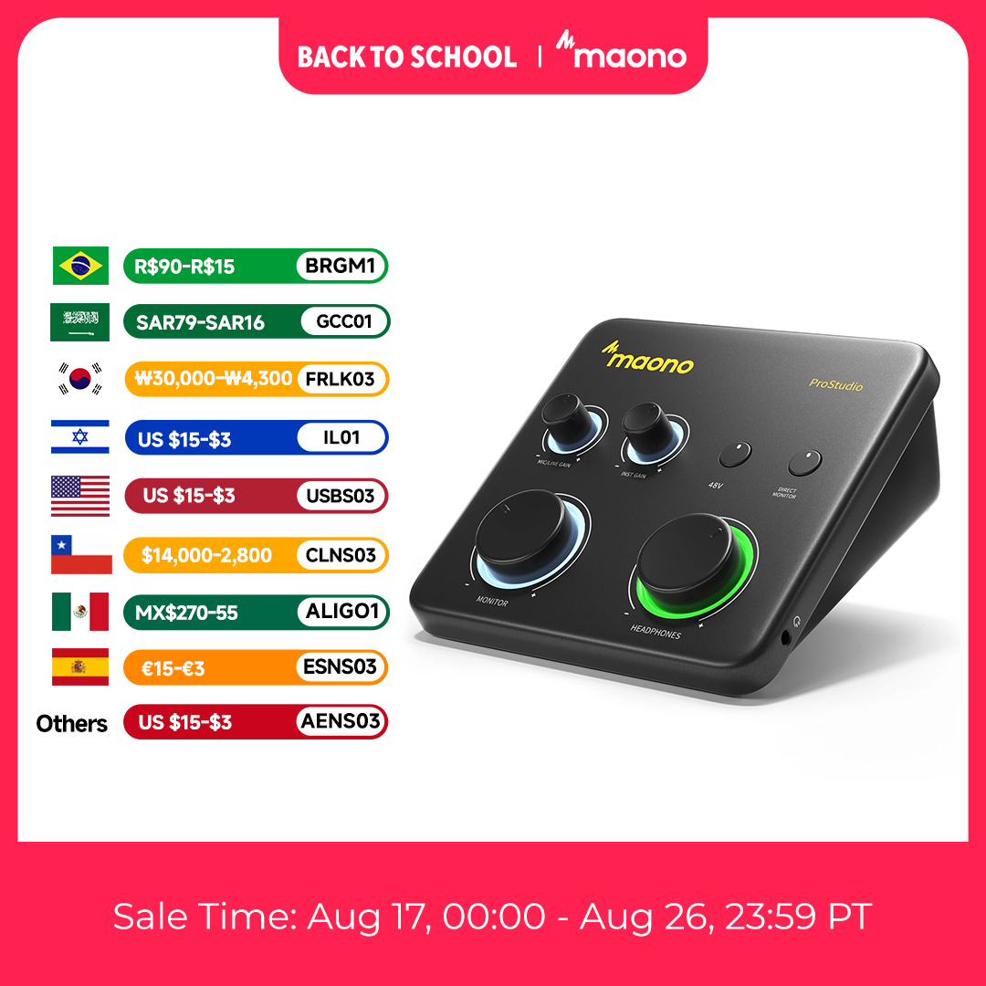 Audio Music Software - MAONO PS22 Lite USB 오디오 인터페이스