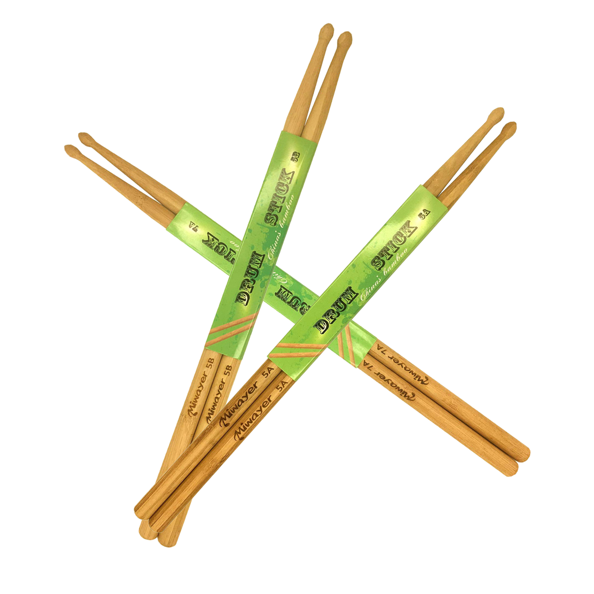 Drum Stick 5A - Miwayer 6 인치 대나무 드럼 스틱