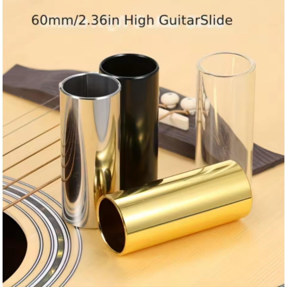 Guitar Slide Tube - 60mm 스테인리스 스틸 기타 슬라이드 바,