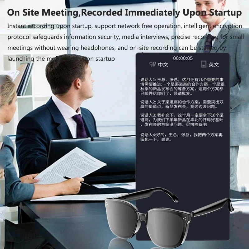 AI 번역 안경 스마트 자가 충전 선글라스 필터링 편광 - Audio With Music Ai 리뷰 및 가격