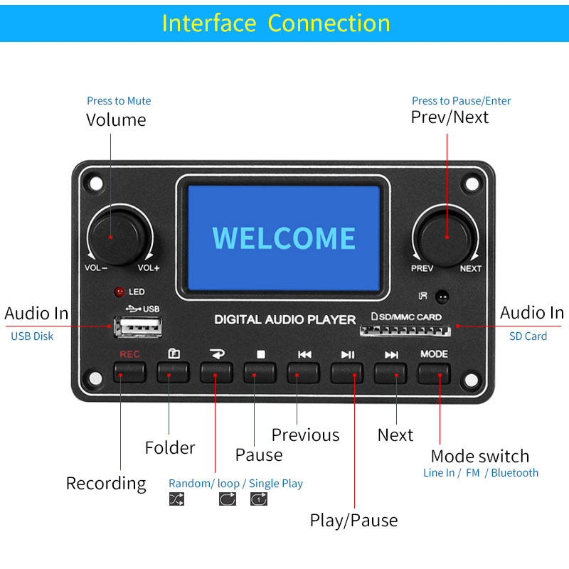 UNISIAN LCD 플레이어 모듈 MP3 28*64  - Metronome Digital 리뷰 및 가격