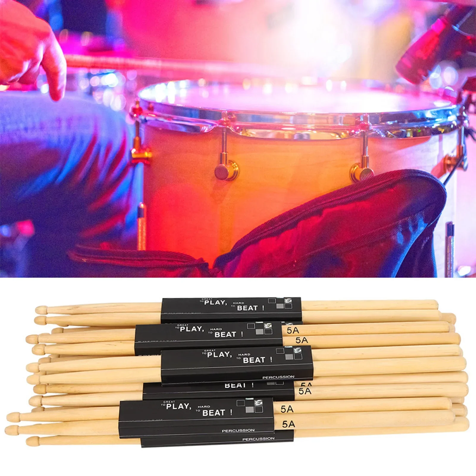 12쌍 눈물방울 모양의 스틱 헤드 드럼스틱 메이플 우드 - Drum Stick 5A 리뷰 및 가격