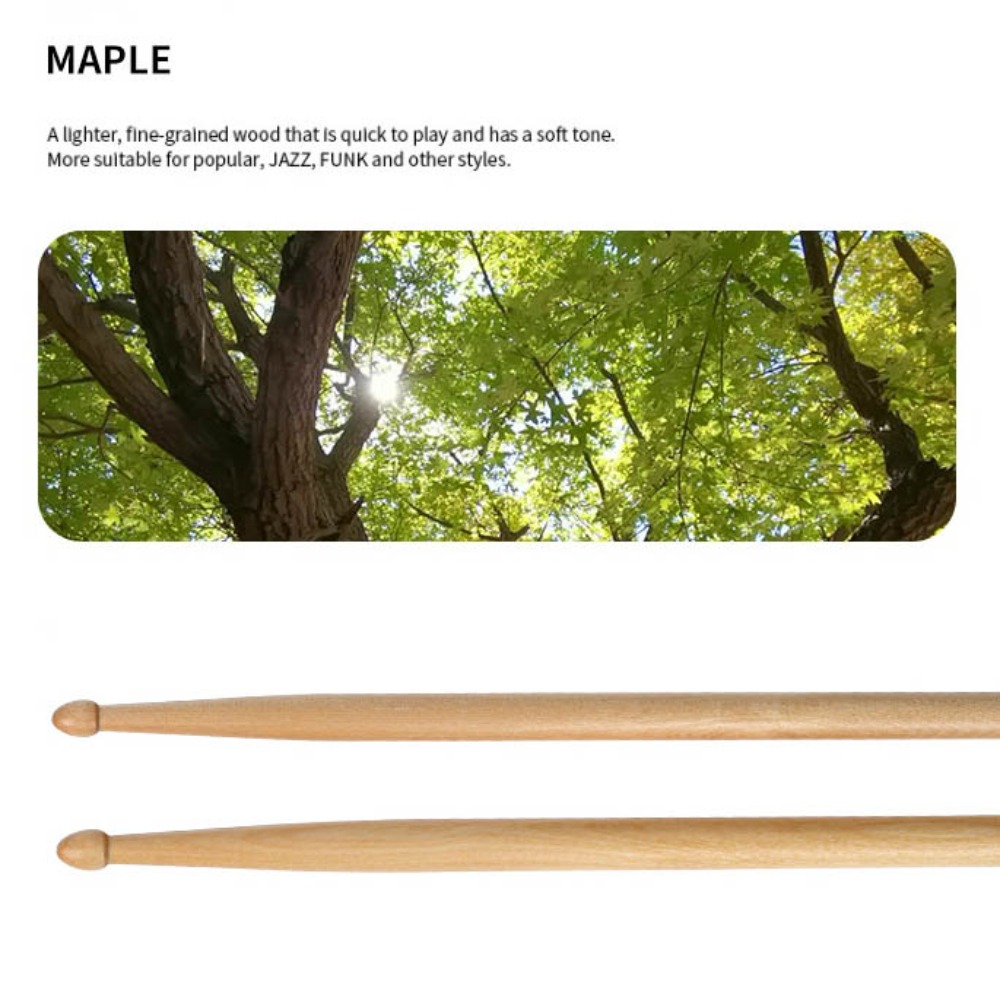 클래식 5A/7A 드럼 스틱 1쌍 나무 드럼스틱 타악기 - Drum Stick 5A 리뷰 및 가격
