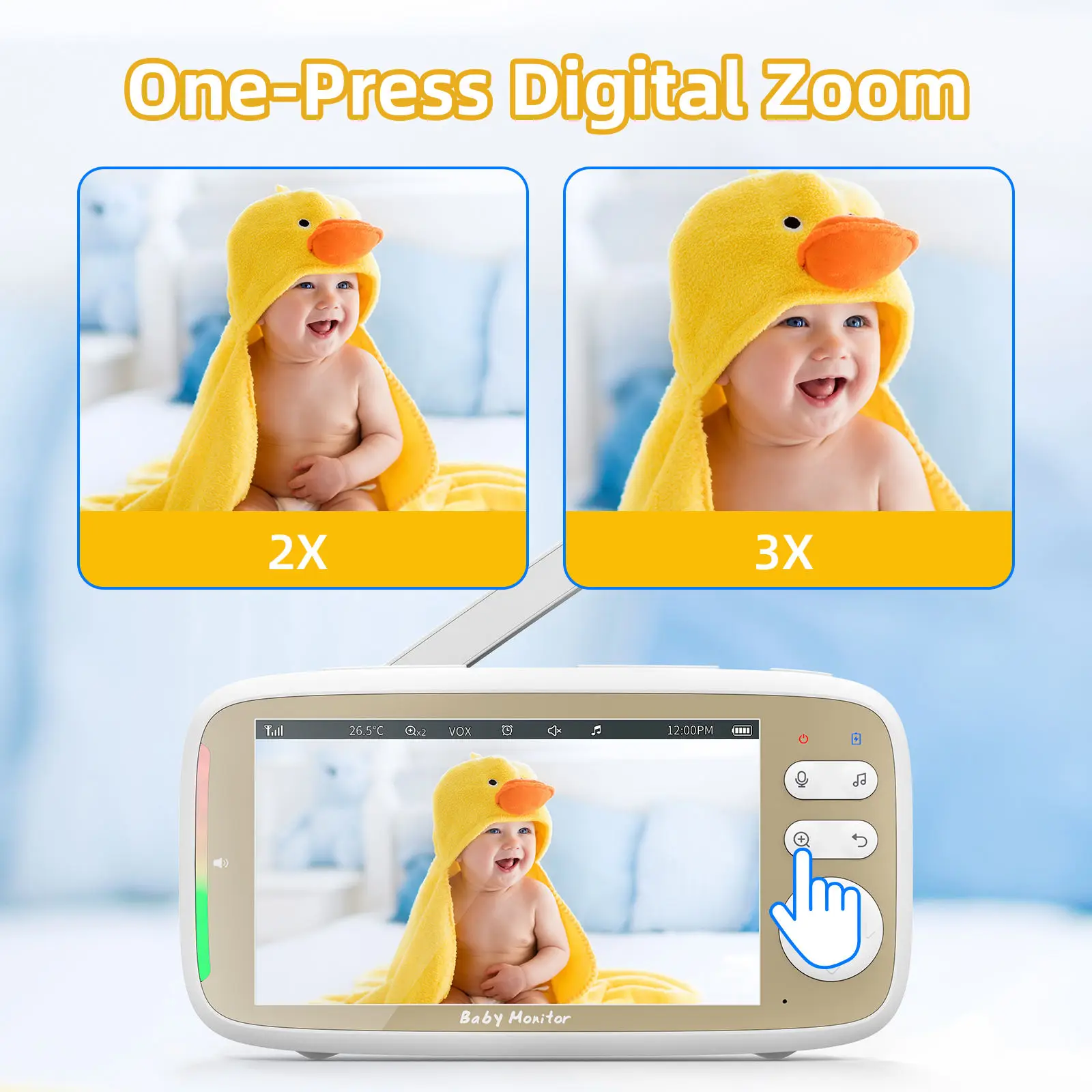 5인치 베이비 모니터 3배줌 PTZ 카메라 무료 브래킷 - Audio Hd Music 리뷰 및 가격